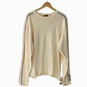 Men's Vintage Polo Jeans Ralph Lauren beige Logo Pullover Sweater Size XXL